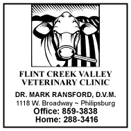2003-2004 Flint Creek Valley Veterinary Clinic
									<br />
									Page 03
									  ♦  
									2½"W x 2½"H<br />
									Colored Cardstock